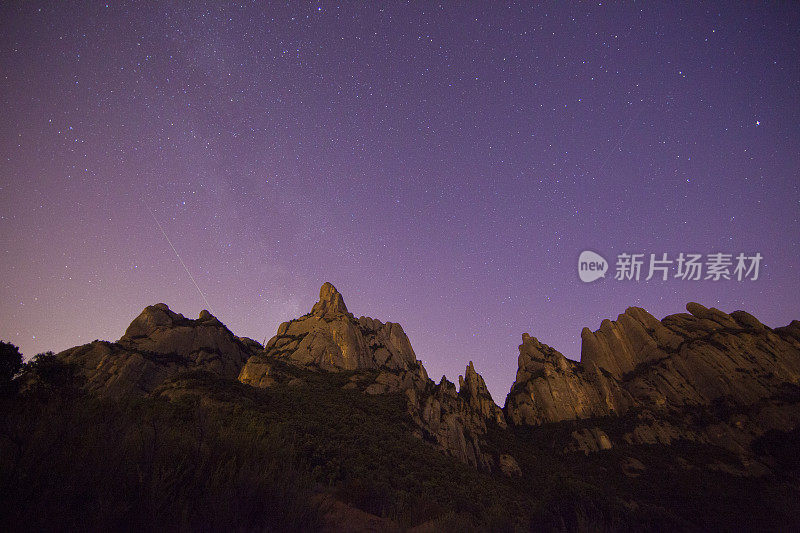 英仙座流星雨在蒙特塞拉特- 2017年8月